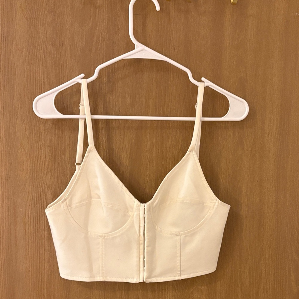 Zara Cream Crop Top